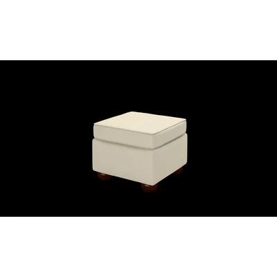 Irving Pouffe Box puff premium A bőrrel - Birch Ivory színben