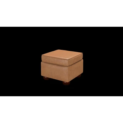 Irving Pouffe Box puff premium B bőrrel - Old English Tan színben