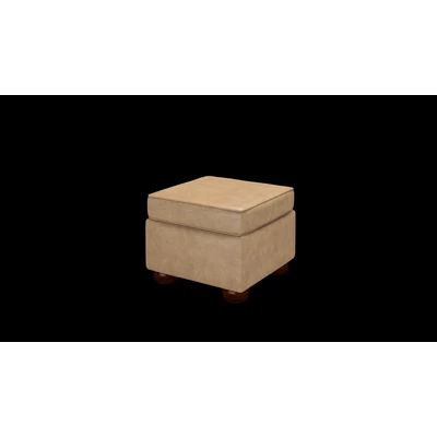 Irving Pouffe Box puff premium B bőrrel - Old English Parchment színben