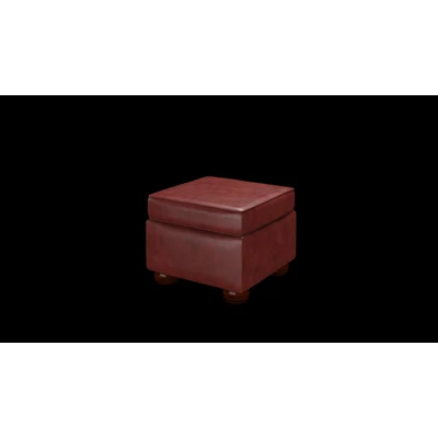 Irving Pouffe Box puff premium B bőrrel - Old English Chestnut színben