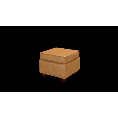 Irving Pouffe Box puff premium B bőrrel - Old English Buckskin színben