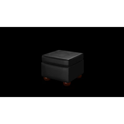 Irving Pouffe Box puff premium B bőrrel - Vele Black színben