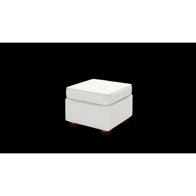 Irving Pouffe Box puff premium B bőrrel - Vele Brilliant White színben