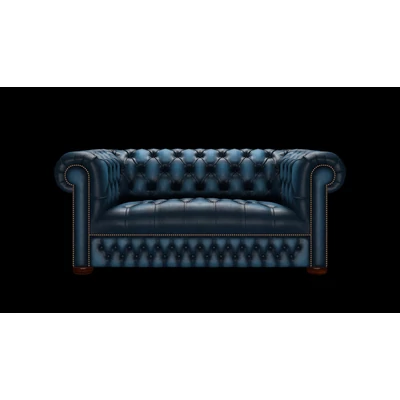 Linwood 2-személyes kanapé standard bőrrel - Antique Blue színben