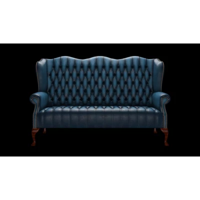 Wade 3-személyes kanapé standard bőrrel - Antique Blue színben