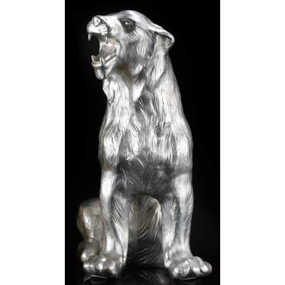 Siberian tiger ceramic sculpture, with gold foil