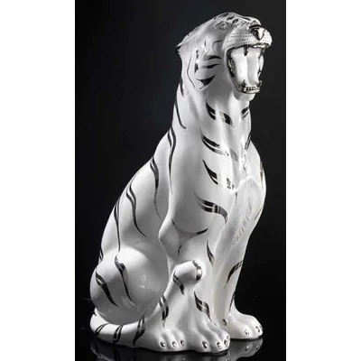Tiger ceramic sculpture.