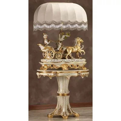 Large ceramic carriage with smoky glass.