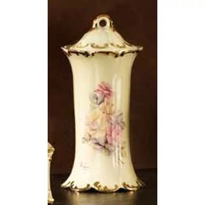 Kerámia váza - krémszínű, arany