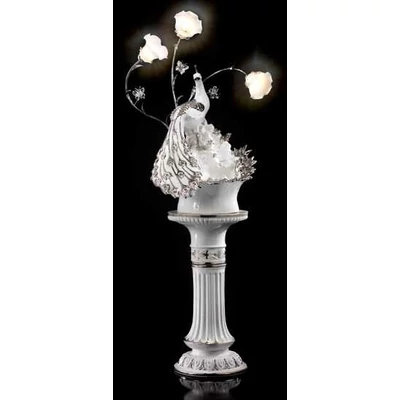 Ceramic fountain: peacock, with pedestal, with built-in lighting (3 pcs).