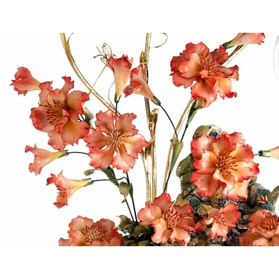 Ceramic fountain: with flower, with pedestal, with built-in lighting (3 pcs).