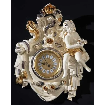 Ceramic wall clock, with angel.