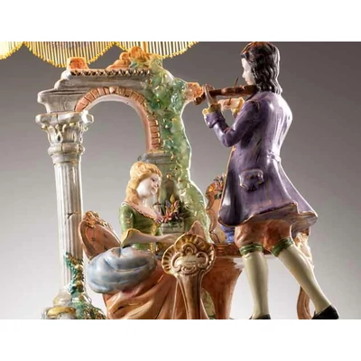 Musical ceramic group of sculptures 