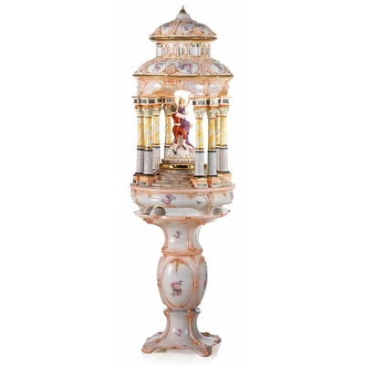 Ceramic pavilion (tower) Pantheon, rotatable/movable, with built-in lighting.
