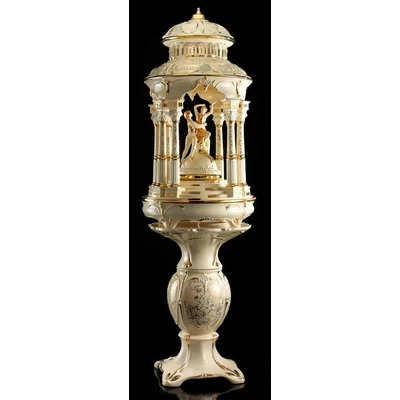Ceramic pavilion (tower) Pantheon, rotatable/movable, with built-in lighting.