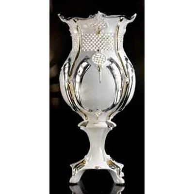 Large ceramic lamp, with 3 bulbs.