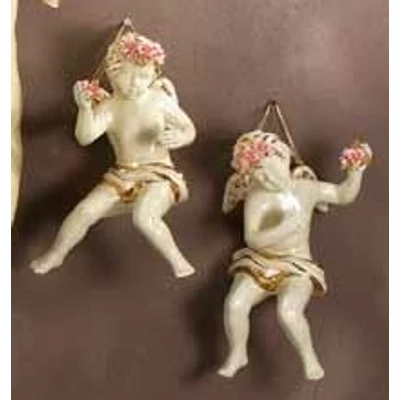 Suspended ceramic angel.