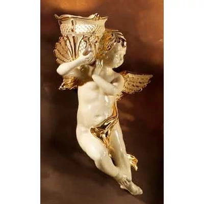 Suspended ceramic angel.