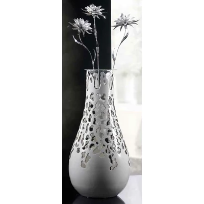 Ceramic lamp large, with built-in lighting (3 pcs) with glass.