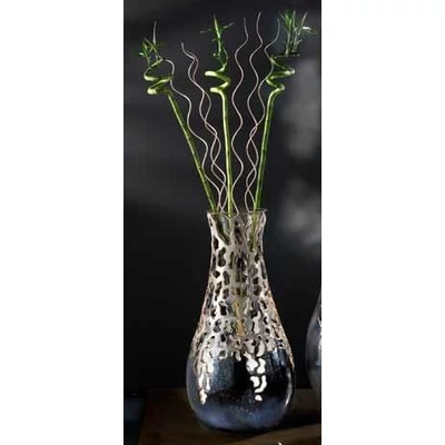 Ceramic lamp large, with built-in lighting (3 pcs) with glass.