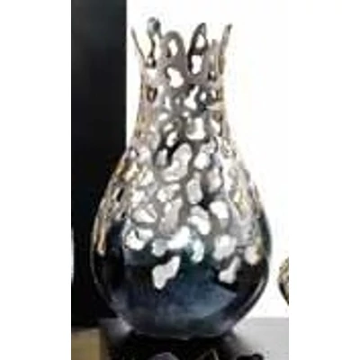 Medium size ceramic lamp, with built-in lighting (3 pcs) without glass.