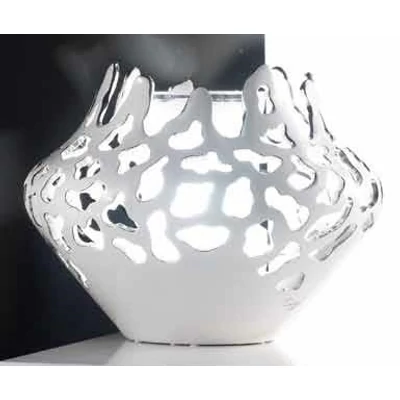 Short ceramic lamp with built-in lighting (3 pcs) with glass.