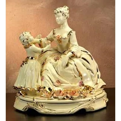 Kerámia anya gyermekével