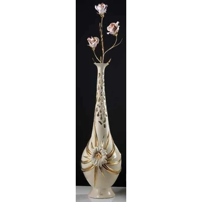 Large ceramic vase, with original Swarovski crystals.