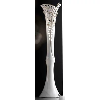 Kerámia állólámpa pillangókkal - fehér, arany, platina