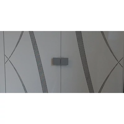 DI Ambra 6-doors cabinet, with 2 mirrored doors - white