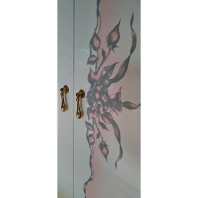 DI Lory 6-doors cabinet, with 2 mirrored doors - beige