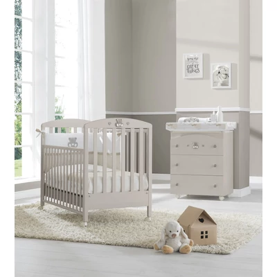 Charly chest of drawers with diaper changing and bathing kit, with 3 drawers - sand color