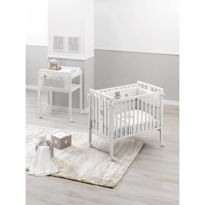 Mini Charly crib - white-grey