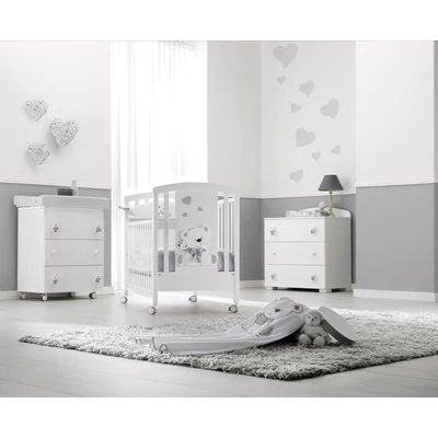 Tato crib - white-grey