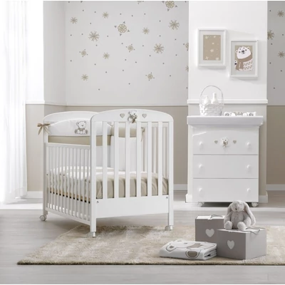 Tato crib - white-grey