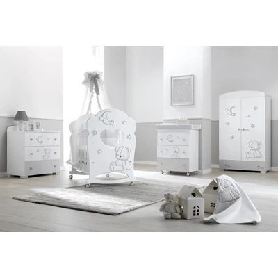 Stella Oblo crib - white-grey