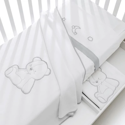 Stella crib - white-grey