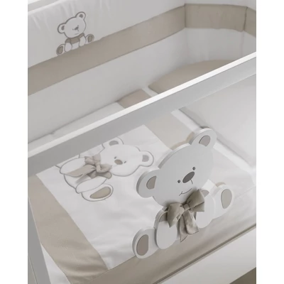 Tato crib - white-light blue