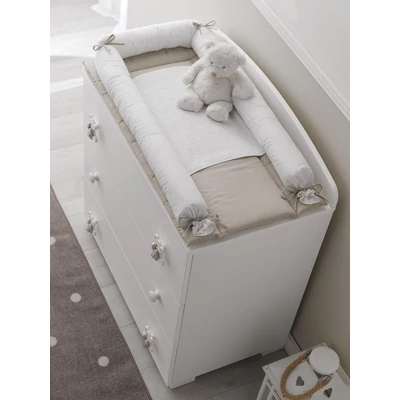 Tato crib - white-grey