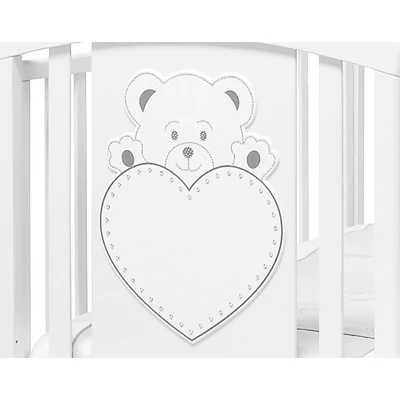 Lulu crib with Swarovski crystals - white