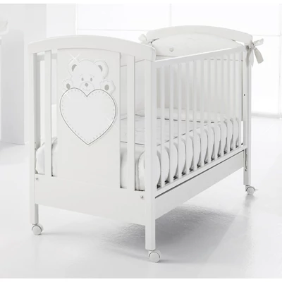 Lulu crib with Swarovski crystals - white