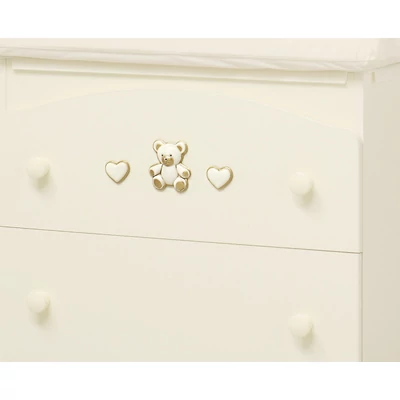 Jolie chest of drawers with diaper changing and bathing kit, with 3 drawers - white