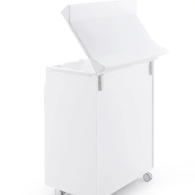 Charly chest of drawers with diaper changing and bathing kit, with 3 drawers - white-sand color