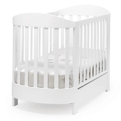 Ariel crib - white-light blue