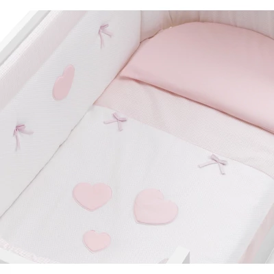 Ariel crib - white-pink