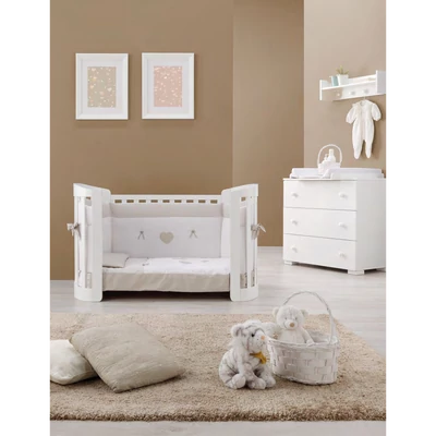 Cradle/Crib, Convertible, Adjustable Height, White – ER Sweet