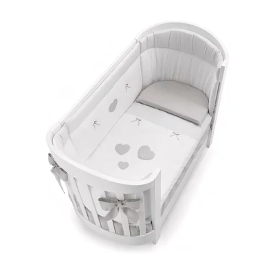 Cradle/Crib, Convertible, Adjustable Height, Titanium – ER Sweet