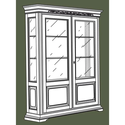 Edera Inlayed 2-doors display cabinet