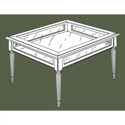 Edera Square-shaped coffee table