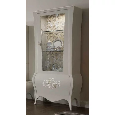 Romantic 1-door display cabinet